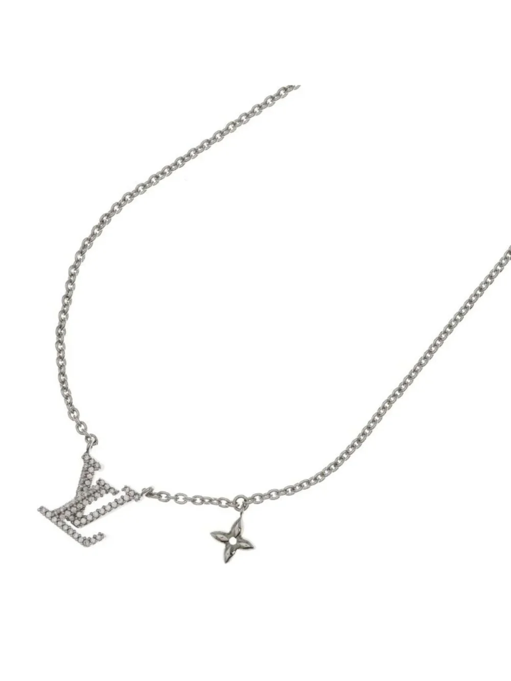 Louis Vuitton LV Iconic Rhinestone Necklace Silver